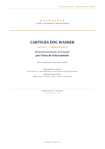 Cartilha Dimensionamento da Equipe