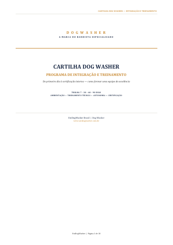 Cartilha Integração e Treinamento